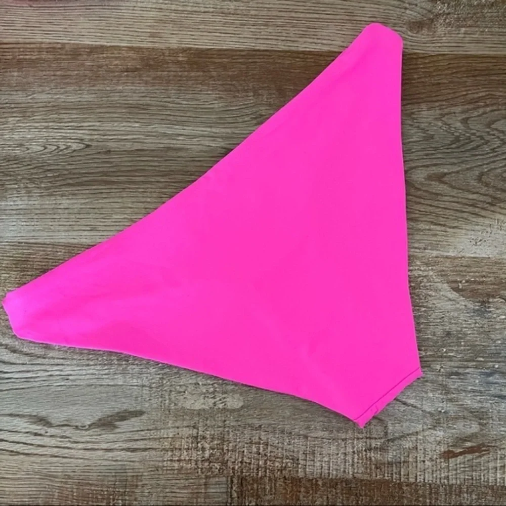 Bebe Pink & Silver Two-Piece Swimsuit